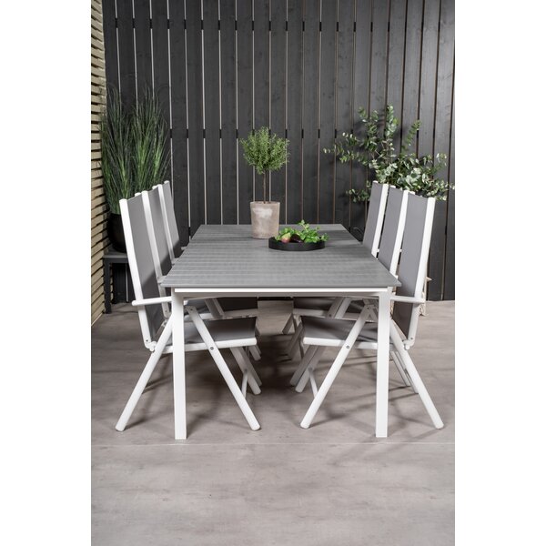 Dakota Fields Faiyaz Rectangular 6 Person 100cm Long Dining Set